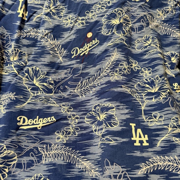 Men’s XL Reyn Spooner LA Los Angeles Dodgers Hawaiian Button Up Shirt - Picture 10 of 11